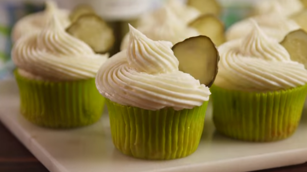 Make your own pickle cupcakes for National Pickle Day